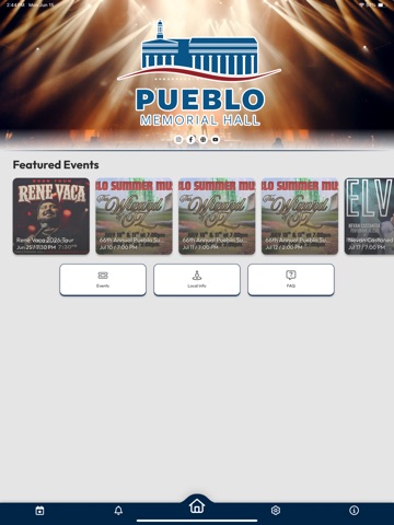 Pueblo Memorial Hall iPad screenshot