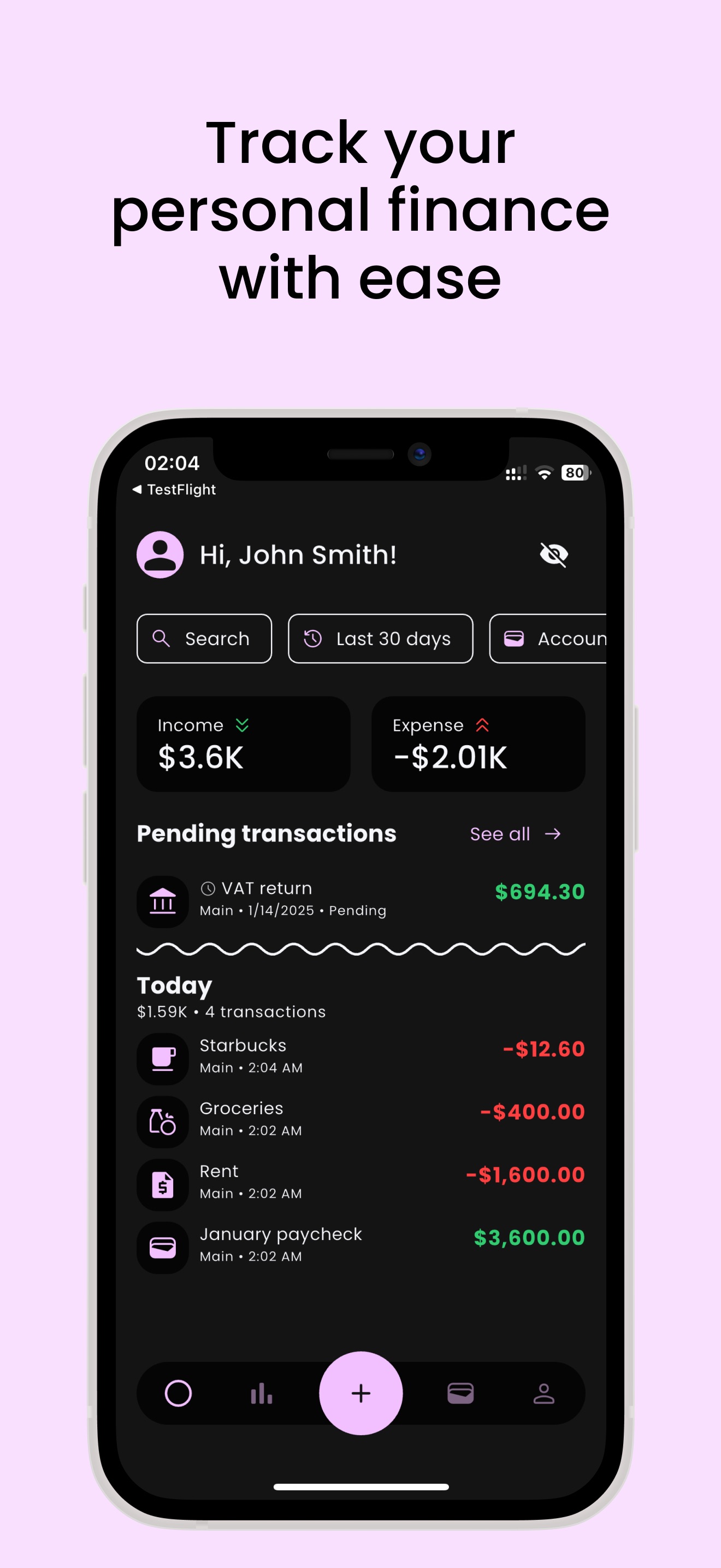 Flow: Expense tracker screenshot 2