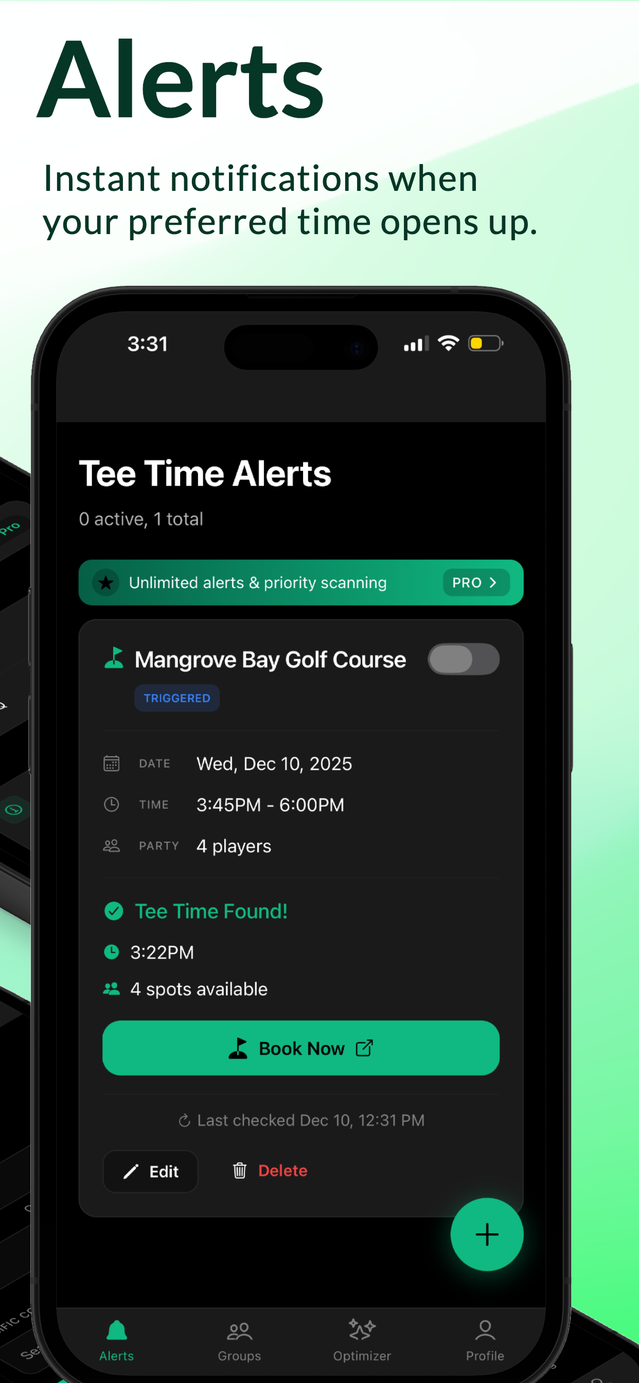 Tee Time Alert Pro screenshot 3