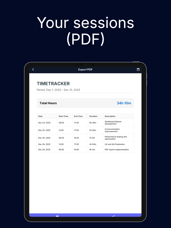 #4. TimeTracker_Time (iOS) Von: AMADOU OURY CAMARA