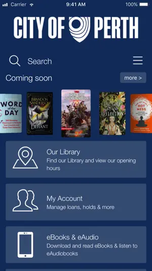 City of Perth Library screenshot 1