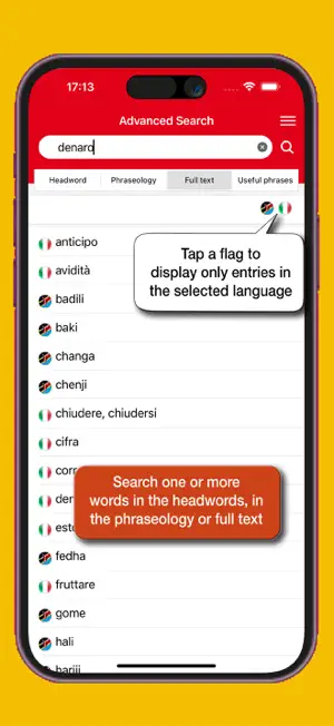 Swahili-Italian Dictionary screenshot 4