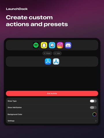 LaunchDock: Activity Launcher iPad screenshot