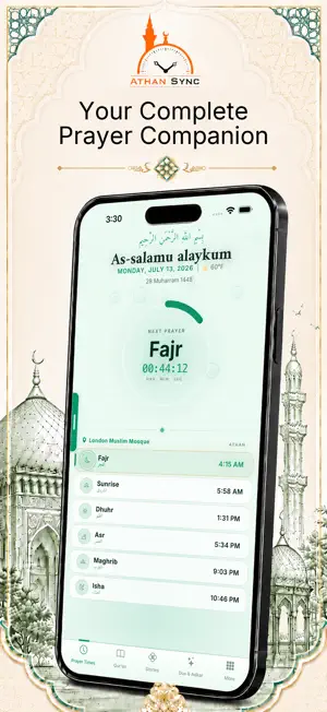 Athan Sync: Prayer & Quran screenshot 1