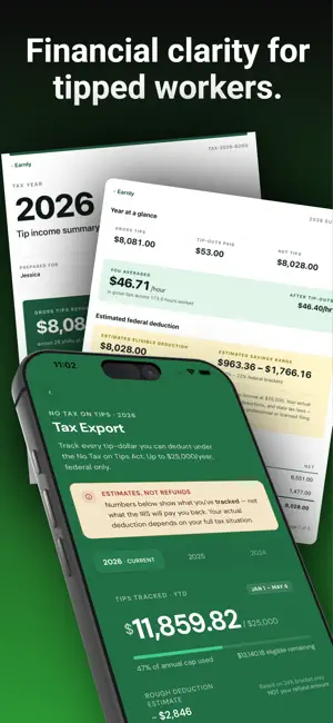 Earnly: Tip Tracker screenshot 2