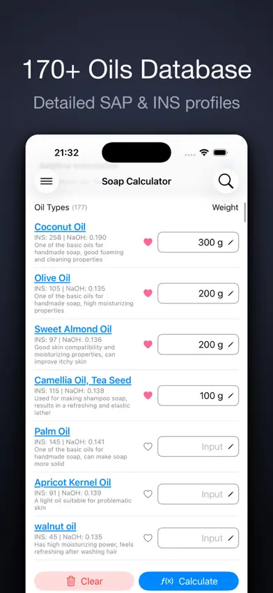 Soap Calculator - Lye & INS screenshot 3