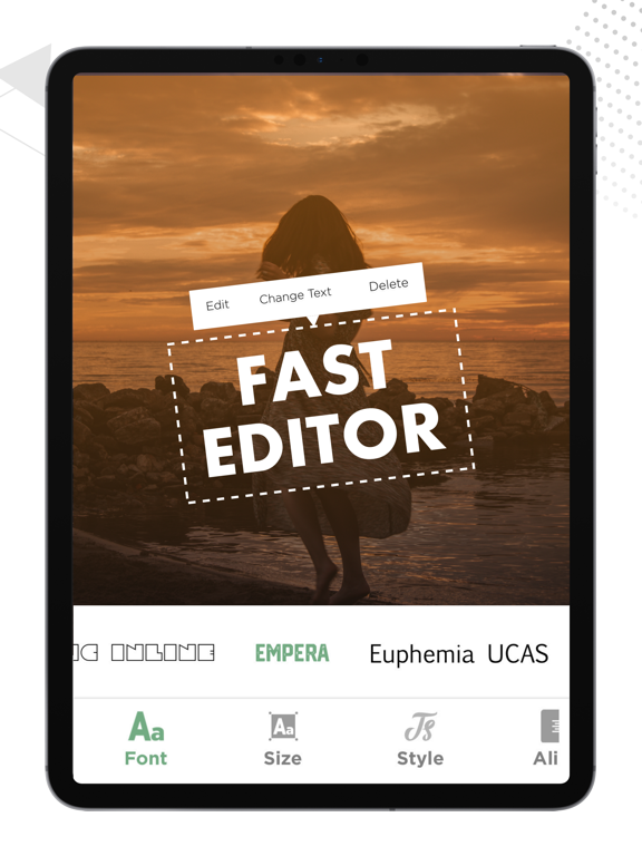 Add Text to Photos - Typorama iPad screenshot 4 - Photo & Video app