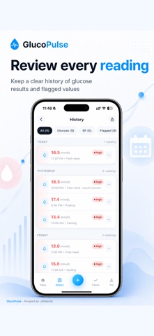 GlucoPulse - LifeBasket iPhone screenshot