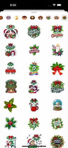 Mistletoe Christmas Stickers screenshot