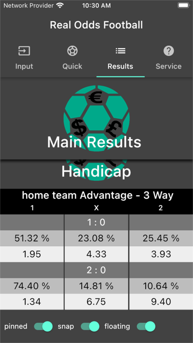 Real Odds Football Screenshot