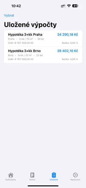 Hypotéky screenshot 2