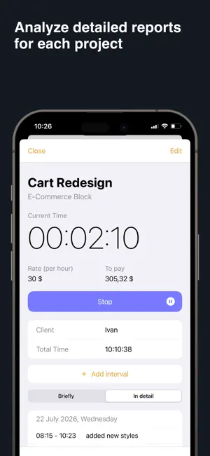 TimeCost Tracker screenshot 2