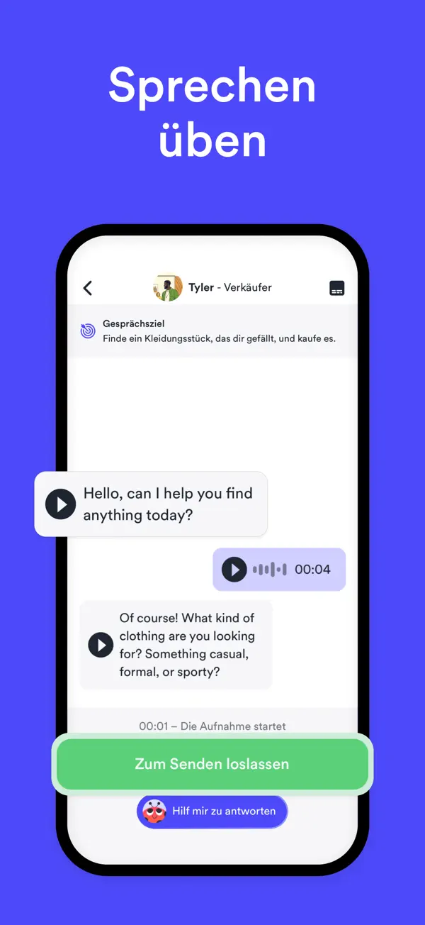 Englisch Lernen: EF Hello AI iPhone App Screenshot 3 – Bildung