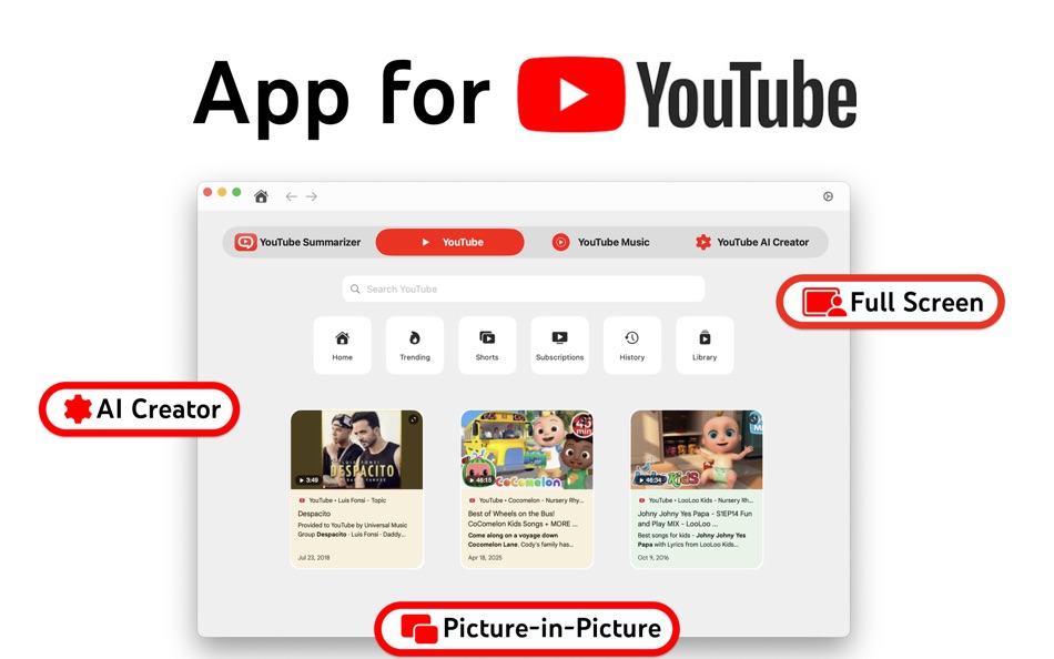 #1. App for YouTube ® (macOS) 由: EdgeAI Minds LLC