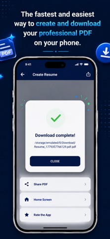 Easy & Fast Resume CV screenshot