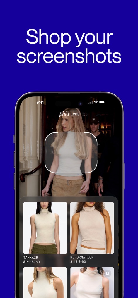 Phia: Shop Smarter, Save Money - Discover how the innovative "phia Lens" feature allows users to identify fashion items directly from screenshots and instantly find similar products with their "prices" from top brands.