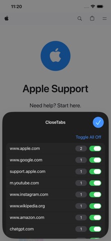 CloseTabs for Safari iPhone screenshot