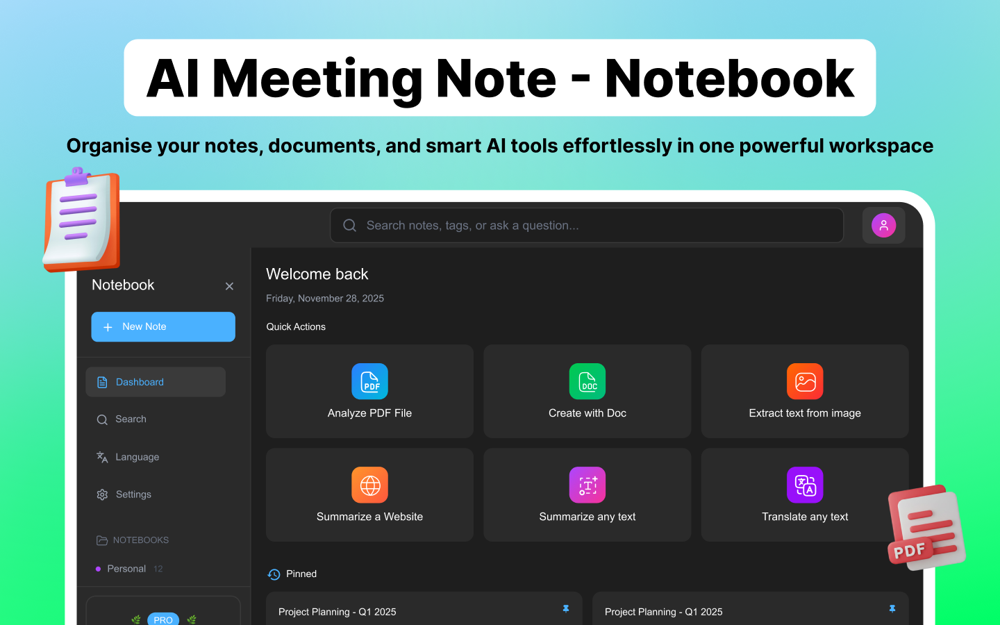 NoteBook - AI Notes Taker