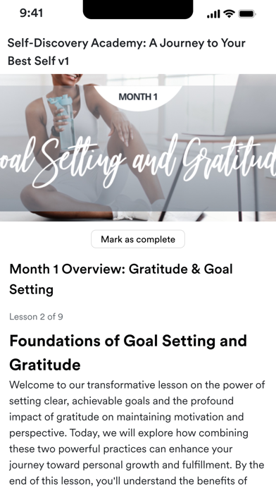 The Self-Discovery Hub Screenshot