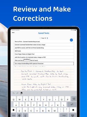 PenToPrint Handwriting to PDF iPad screenshot