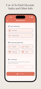 Glycemic Index & Load monitor screenshot
