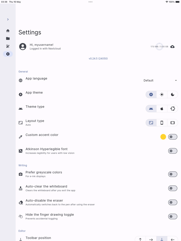 Saber: Handwritten Notes iPad screenshot 4 - Productivity app