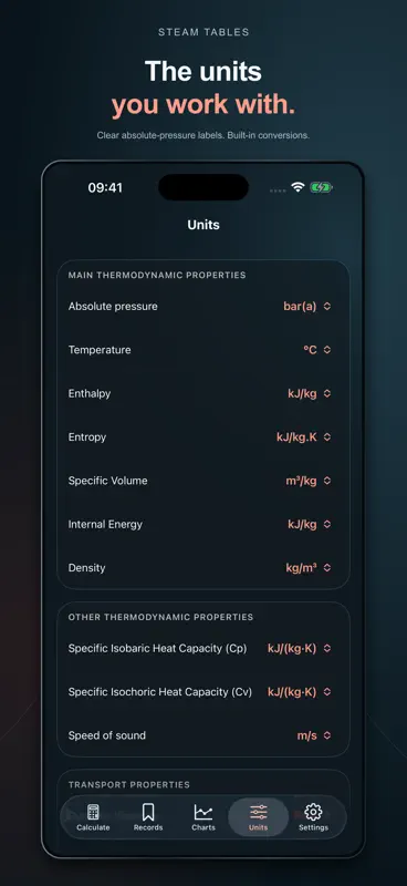 Steam Tables Pro screenshot 3 of 6