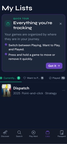 NextPlay: Game Info & Picker Screenshot 7 of 8