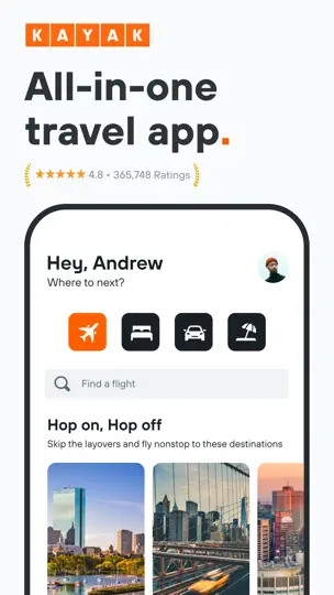 Capture d'écran de KAYAK : Vols, Hôtels, Voitures sur iPhone 1