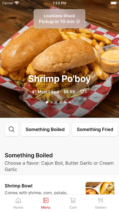 Louisiana Shack iPhone screenshot 2 - Food & Drink app