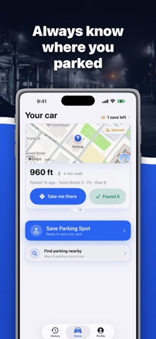 Where’s My Car: Find Parking iPhone screenshot