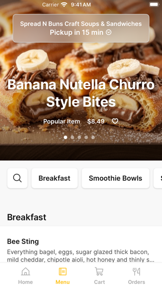 Spread N Buns iPhone screenshot 2 - Food & Drink app