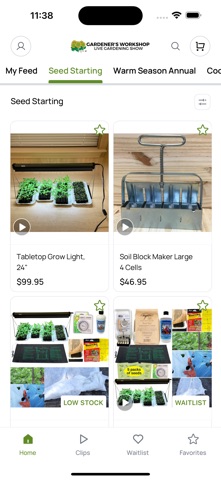 Gardener's Workshop Live Shop iPhone screenshot