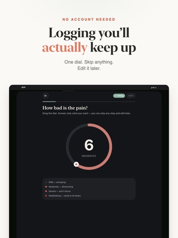 Migraine Journal: Headache Log iPad screenshot