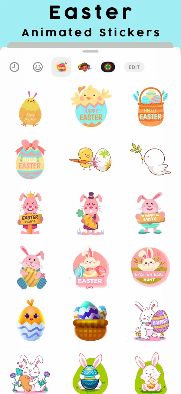 #5. Easter Animated Stickers Pack (iOS) By: Savita Yadav