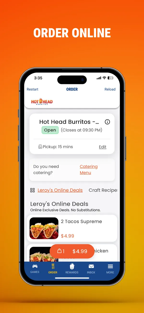 Screenshot #3 pour Hot Head Burritos