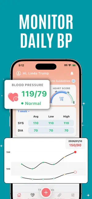 Free Blood Pressure™ App screenshot 2