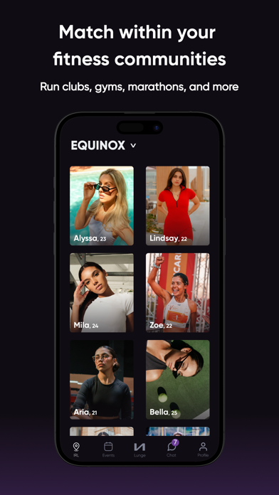 Lunge: IRL Fitness Dating iPhone screenshot 1 - Lifestyle app
