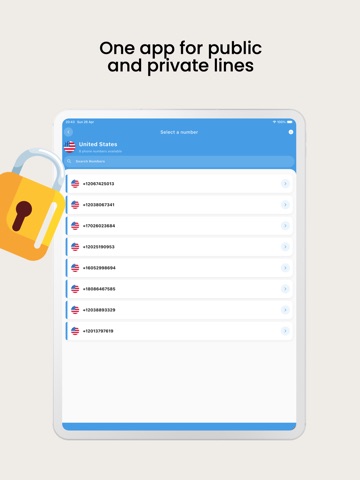 Virtual Number & SMS iPad screenshot