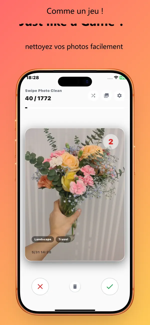 Screenshot #1 pour Nettoyage de Photos Glissant
