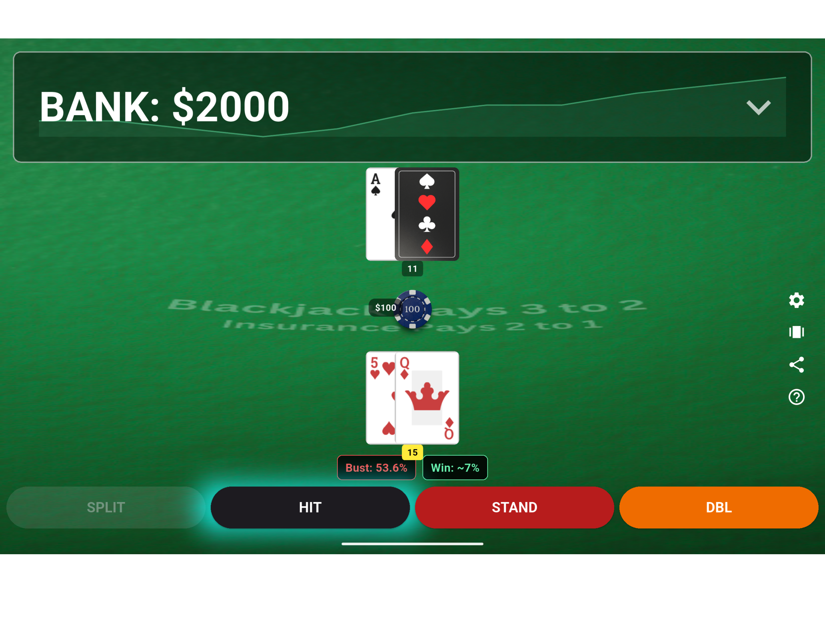 Blackjack: Real Odds screenshot 10