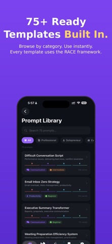 RACEprompt - AI Prompt Master iPhone screenshot