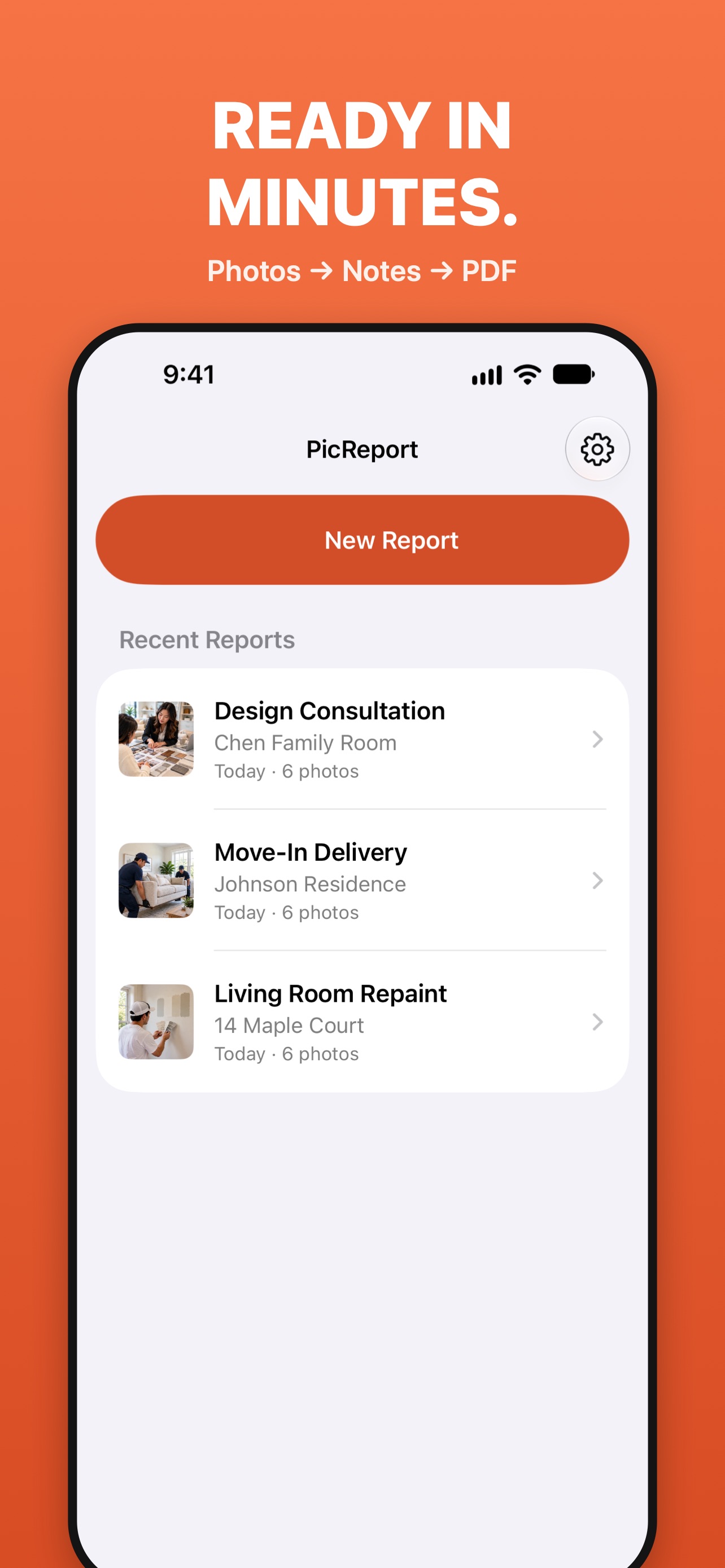 Screenshot 1 of PicReport: Photo to PDF