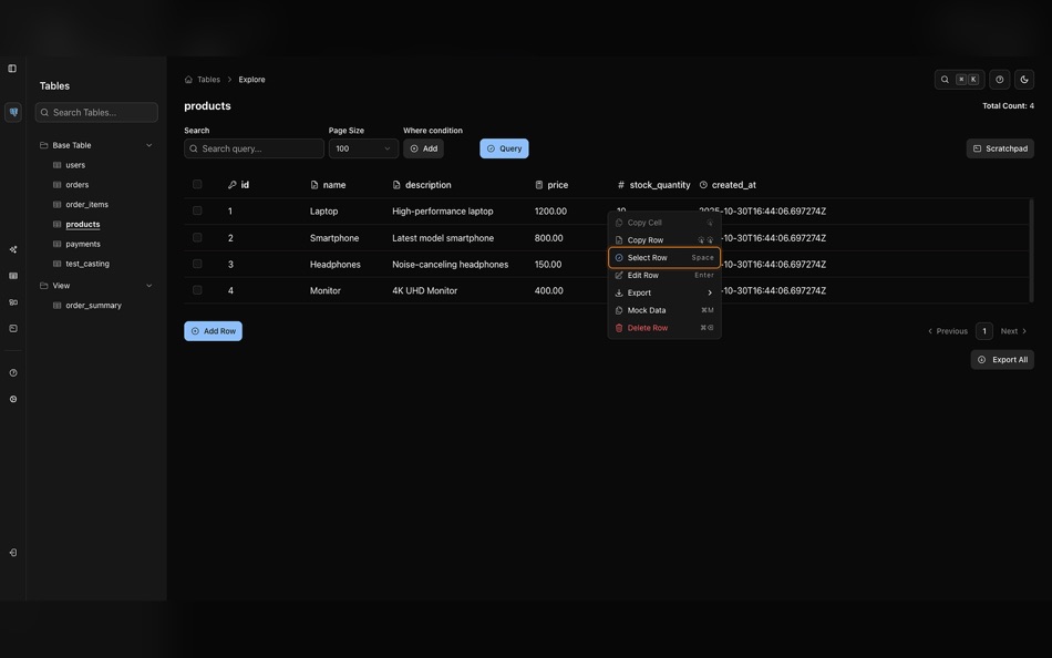#4. WhoDB (macOS) Podle: Clidey Inc