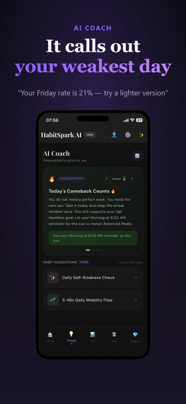 Screenshot #2 pour HabitSpark AI