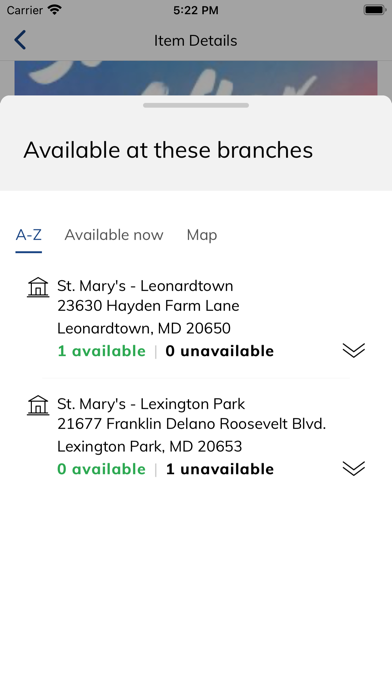 St. Mary's County Library Screenshot