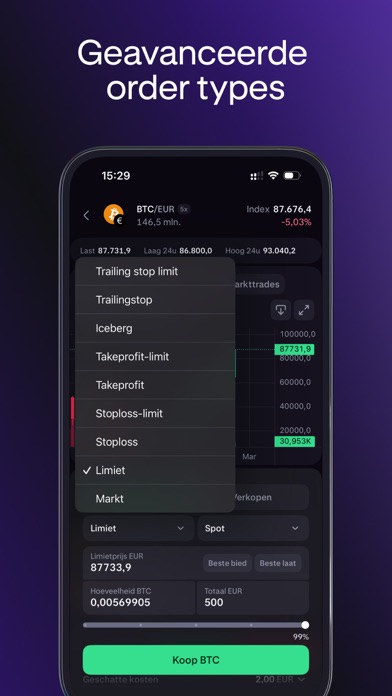 Kraken Pro: Crypto Trading iPhone app afbeelding 4