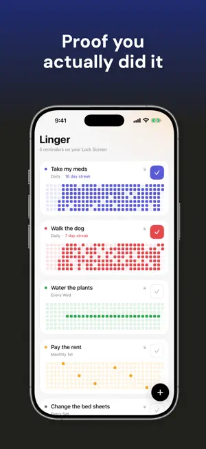 Linger: Lock Screen Reminders screenshot 4