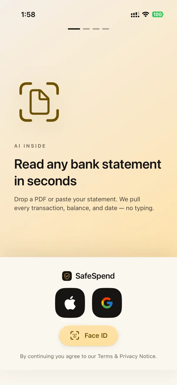 Screenshot #2 pour SafeSpend: Safe to Spend