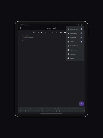 Kotlin Compiler(Pro) iPad screenshot